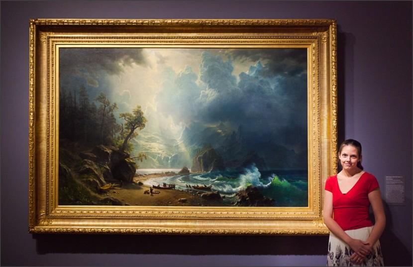     I like to learn from the master painters like this beautiful image in the Seattle Art Museum, Albert Bierstadt's Puget Sound on the Pacific Coast. If they made wall decor, so should we.